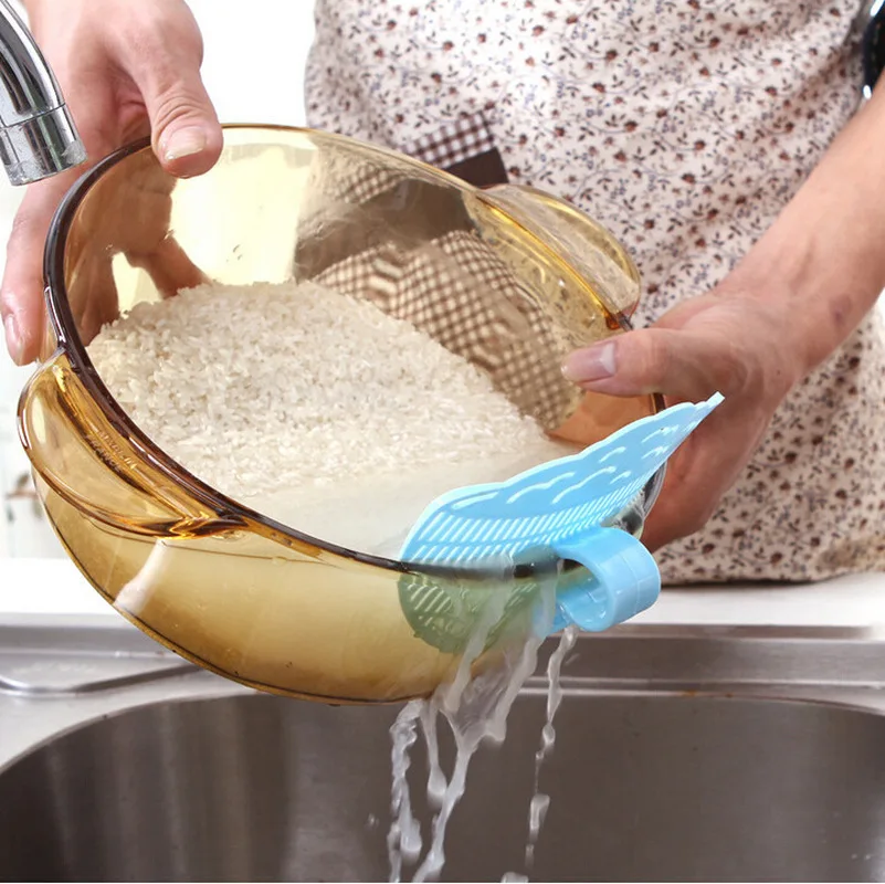 

Smile Can Clip Type Cleaning Rice Washing Sieve Drainer Device Strainer Debris Filter Kitchen Gadget Utility