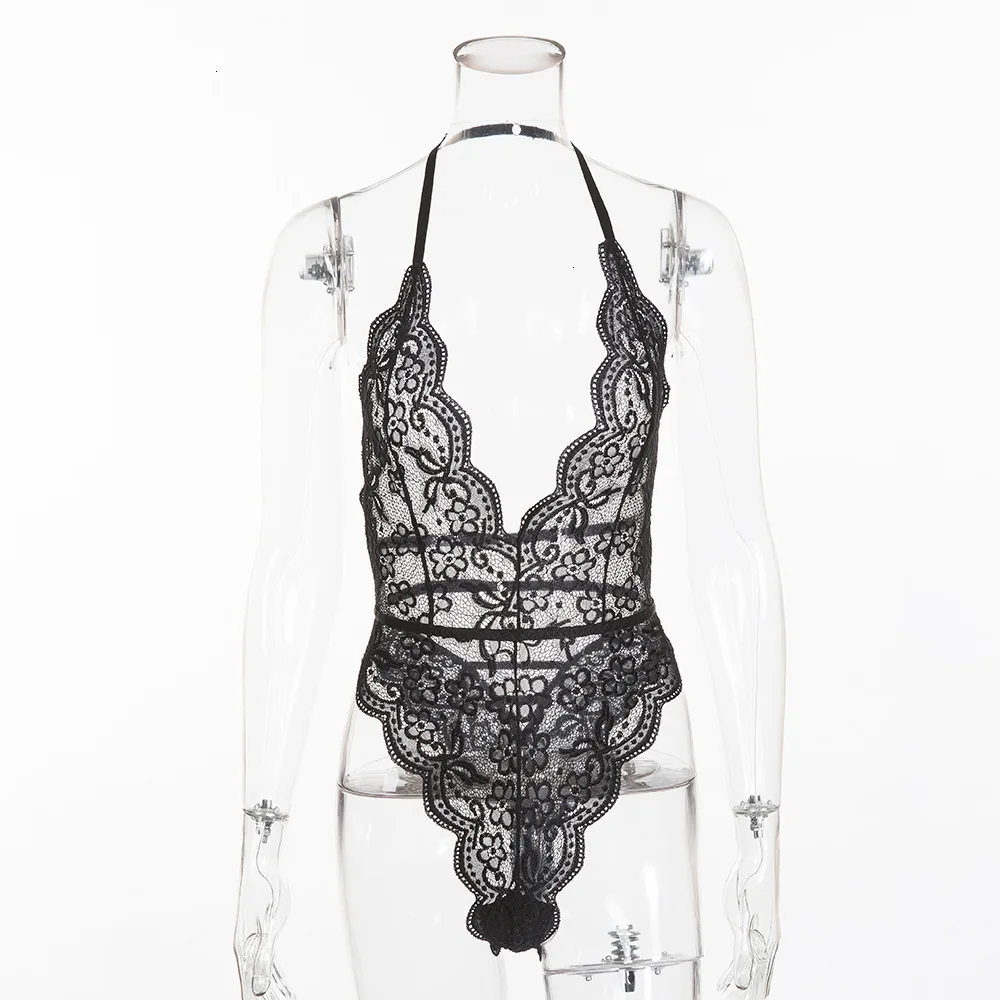 Tobinoone Сексуальные Кружевные Боди Для женщин Bodycon комбинезон с коротким 2019 летнее открытое комбинезон Для женщин s комбинезон Общая сетка