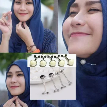 

Factory selling Stainless Steel Scarf Clip Women Mixed Color Fashion Jewelry Colorful flower Pins Shawl Scarves Brooch