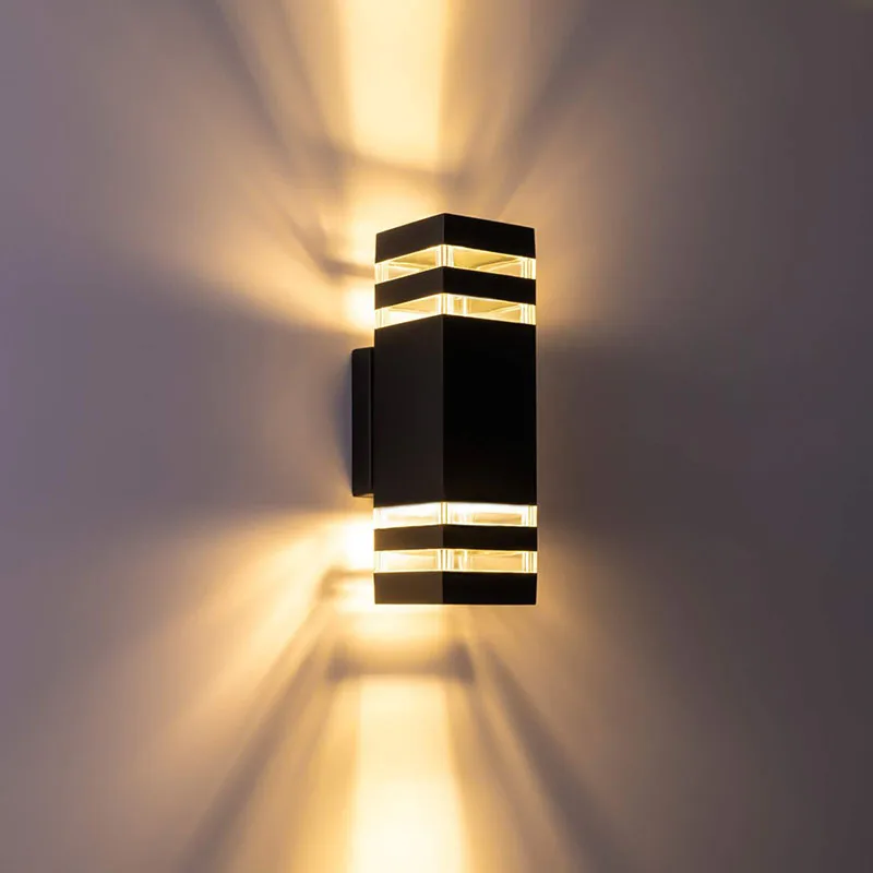 Qualidade ao ar Lâmpadas de Parede Lâmpada de Parede para Cima para Baixo Decoração da Casa Ip65 à Prova Luz de Parede Alta Livre Dlamp Água Alumínio Moderna Varanda Jardim Luzes Led 14 Luminárias de parede externas