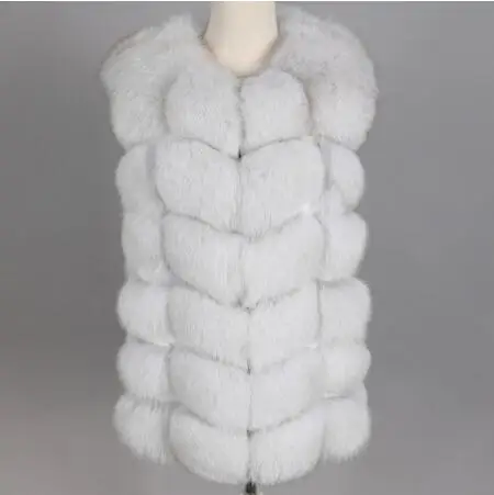 short vest 10 Новинка, женская мода, Осень-зима, стильное пальто из настоящей лисы, зимний женский жилет из натурального меха, тонкая куртка с круглым вырезом, пальто, жилет - Цвет: short vest 10