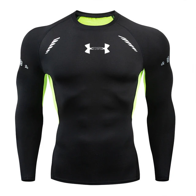 

Rashguard Skin Tight Men T Shirts Long sleeves Compression shirts Quick Dry Sport Running shirts Gym Fitness training clothes