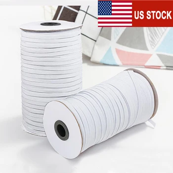 

200 Yard 3/6mm Elastic Cord Heavy Stretch String Braided Elastic Band Sewing Elastic Spool Rope for Sewing Craft Mask Making
