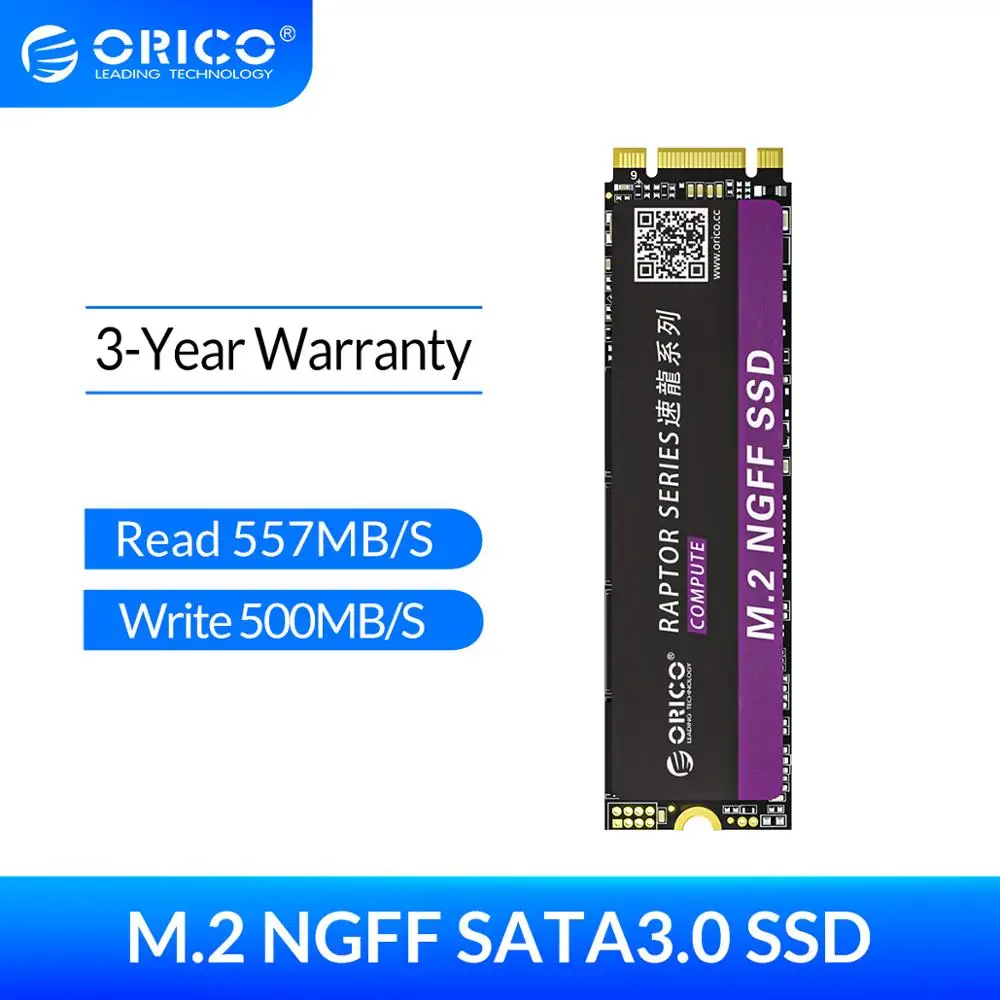Внутренний твердотельный накопитель ORICO M.2 NGFF SATA SSD 120 ГБ 240 480 960 M2 SATA3.0 2280 мм для игр