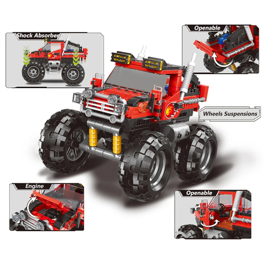 XINGBAO-03025-TECHNIC-Car-Series-Super-Big-Foot-Car-Building-Blocks-Bricks-Off-Road-Truck-Model (1)