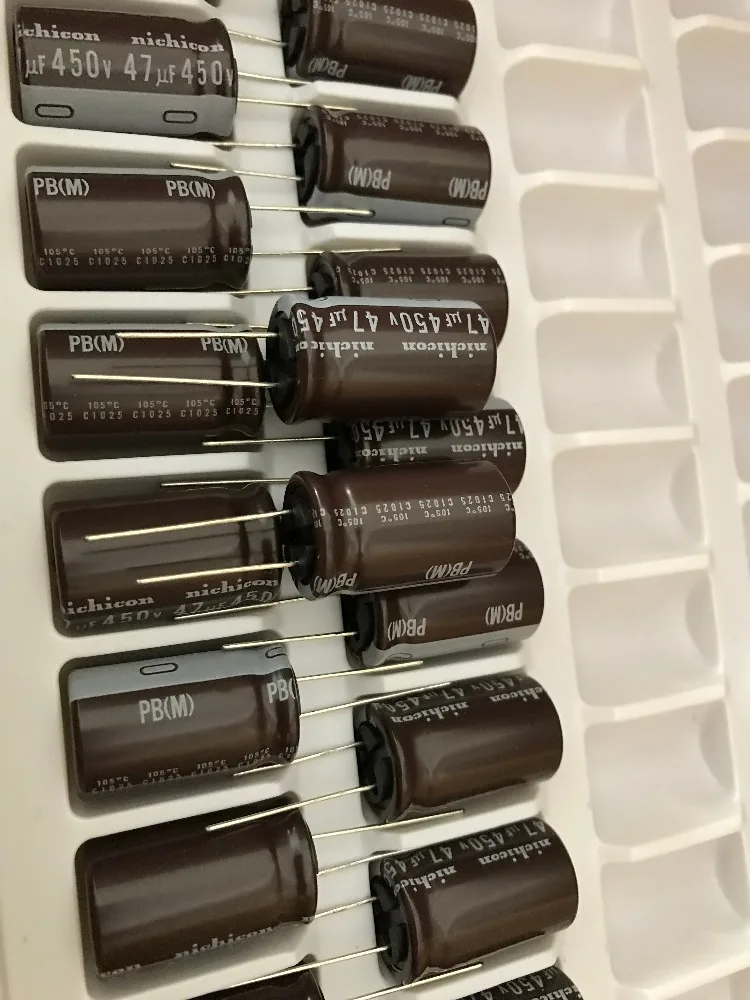 

2019 Genuine Nichicon 105 450v47uf Capacitor 47uf 450v pb Series High-frequency Capacitance 18x31.5