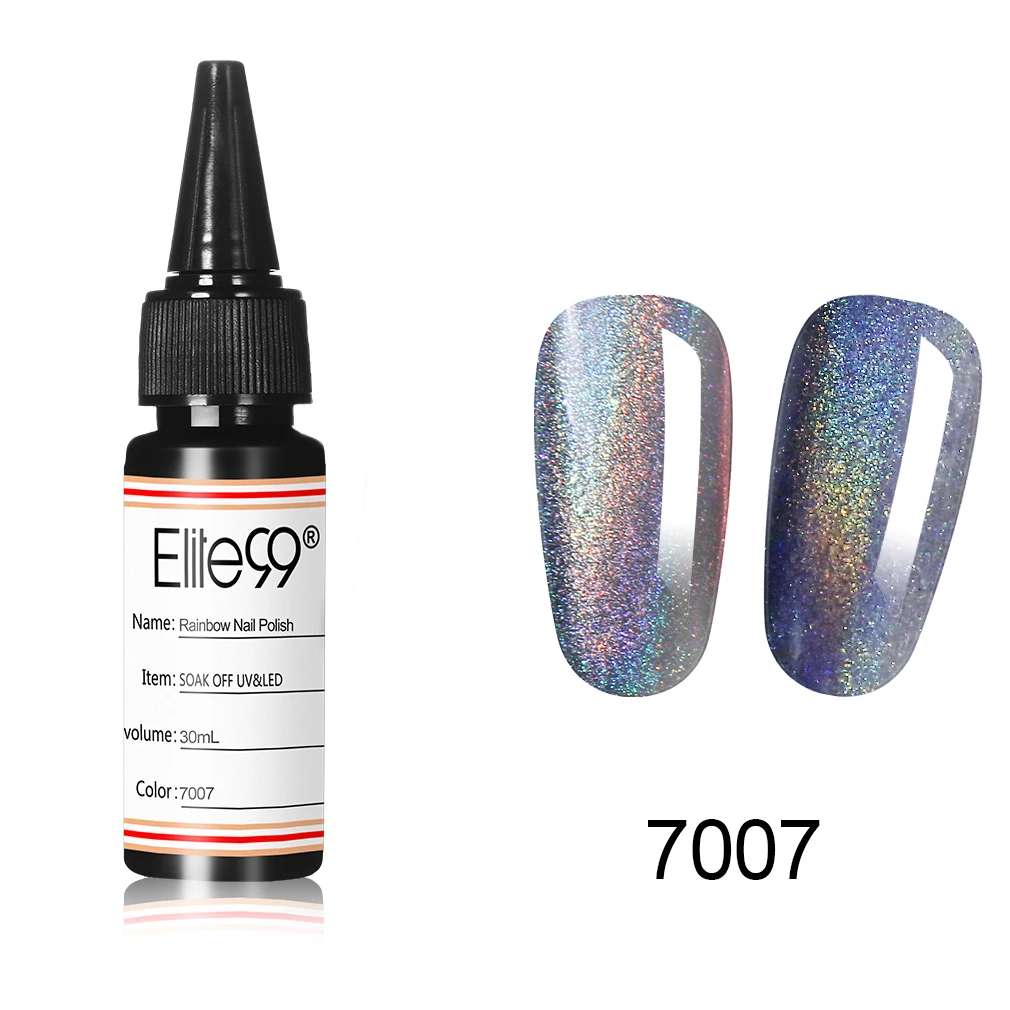 30ML 7007 Elite99 Радужный цвет лак для ногтей воздушный сухой лак для ногтей используется без протирания верхнее покрытие ногтей лак мерцающий лак для ногтей - Color: 30ML 7007