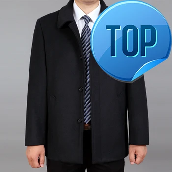 

Coat Men's Pea 2020 New Business Casual Jacket Wool Coat Trench Coat Male Overcoat High Quality Plus Szie 3XL LX785