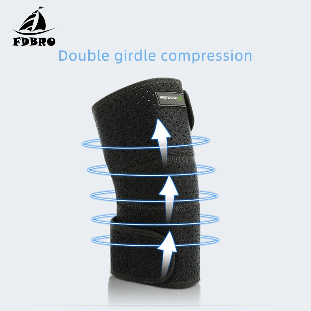1 PCS FDBRO 1 шт. регулируемый спортивный налокотник под давлением для тренировок Защитное снаряжение для женщин мужчин баскетбол волейбол налокотник поддержка - Цвет: 1 PCS