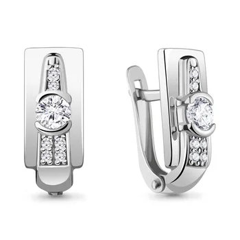 

AQUAMARINE earrings with cubic zirconia, cubic zirconia swarovski, Silver 925