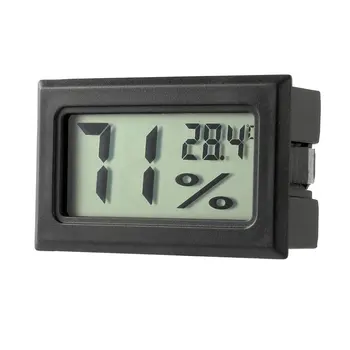Mini cyfrowy LCD czujnik temperatury miernik wilgotności termometr miernik higrometr biały czarny tanie i dobre opinie ACEHE CN (pochodzenie) Digital Thermometer Hygrometer with battery 49 ° C i Pod Indoor bateria pastylkowa Stacja dokująca