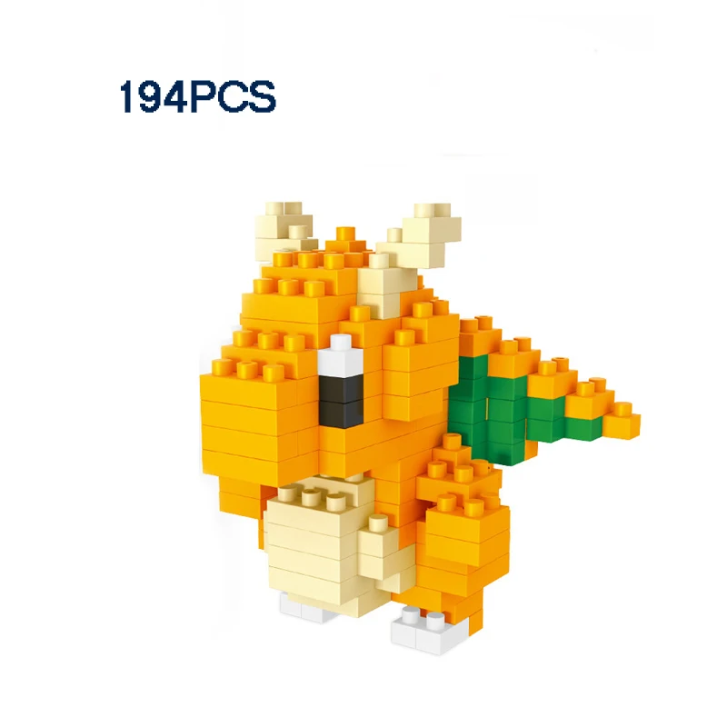 Игра изображение poke микро алмазный блок Чаризард лапрас драконит Blastoise Venusaur Snorlax Mewtwo flarion Onix nanobricks toys - Цвет: Dragonite