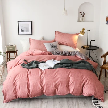 

Nordic solid beddinig set duvet cover pillowcase bed set duvet cover 240x220 pillowcase 50x70 bed linen