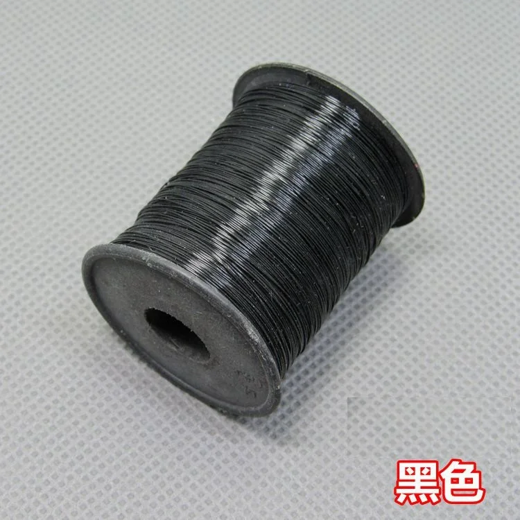 0,2 мм Диаметр нейлоновых нитей 2 рулона для diy ремонта обуви finshing kite швейная нить 250 ярдов/рулон пластика Черный Белый Коричневый - Цвет: Черный