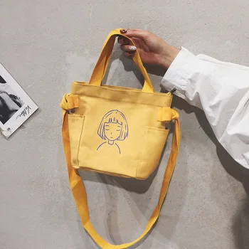 

Crossbody Bags Women Messenger Bags 2019 New Hot Fashion Female Casual Cartoon Canvas Bags Handbgas Shoulder Bags