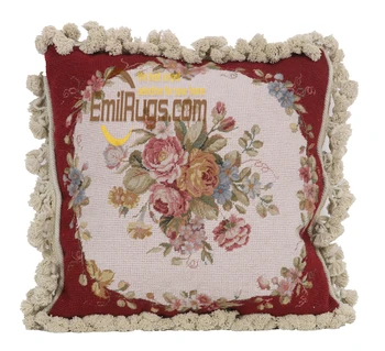 

Seat Cushion Cover Embroidery Pillow Case Backrest Pillow Square Wool Square Pillow Cover Cushion Case Toss Pillow