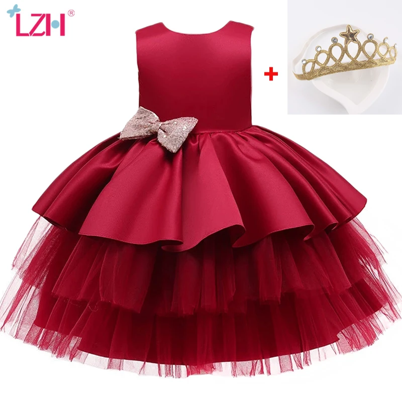 Lzh New Infant Dress Newborn Clothes Christmas Baby Princess Party Dresses For Baby Girls
