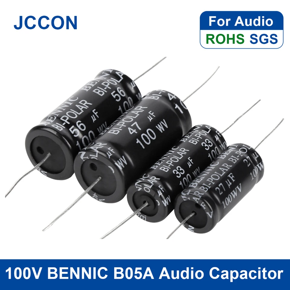 2 stuks B05A 100V superieure condensator horizontale elektrolytische