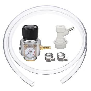 

1Set CO2 Mini Gas Regulator T21x 4 CO2 Gas Regulator Gas Line CO2 Gas Regulator Charger Ball Lock Mayitr