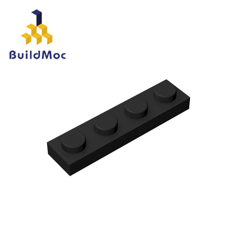 BuildMOC совместимый для 3710 1x4 для строительных блоков части DIY логотип развивающие Подарочные игрушки - Цвет: M0095-14