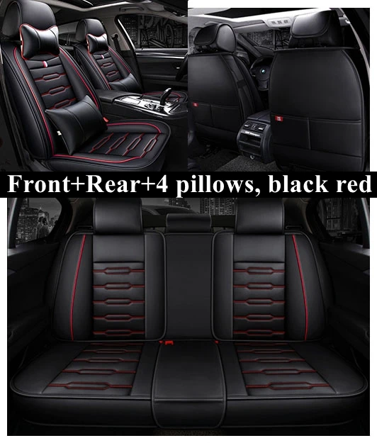 Чехол для автомобильного сиденья для JEEP Wrangler jk Renegade Compass CHEROKEE Grand CHEROKEE Commander Патриот неограниченное количество Rubicon Sahara Liberty - Название цвета: black red luxury