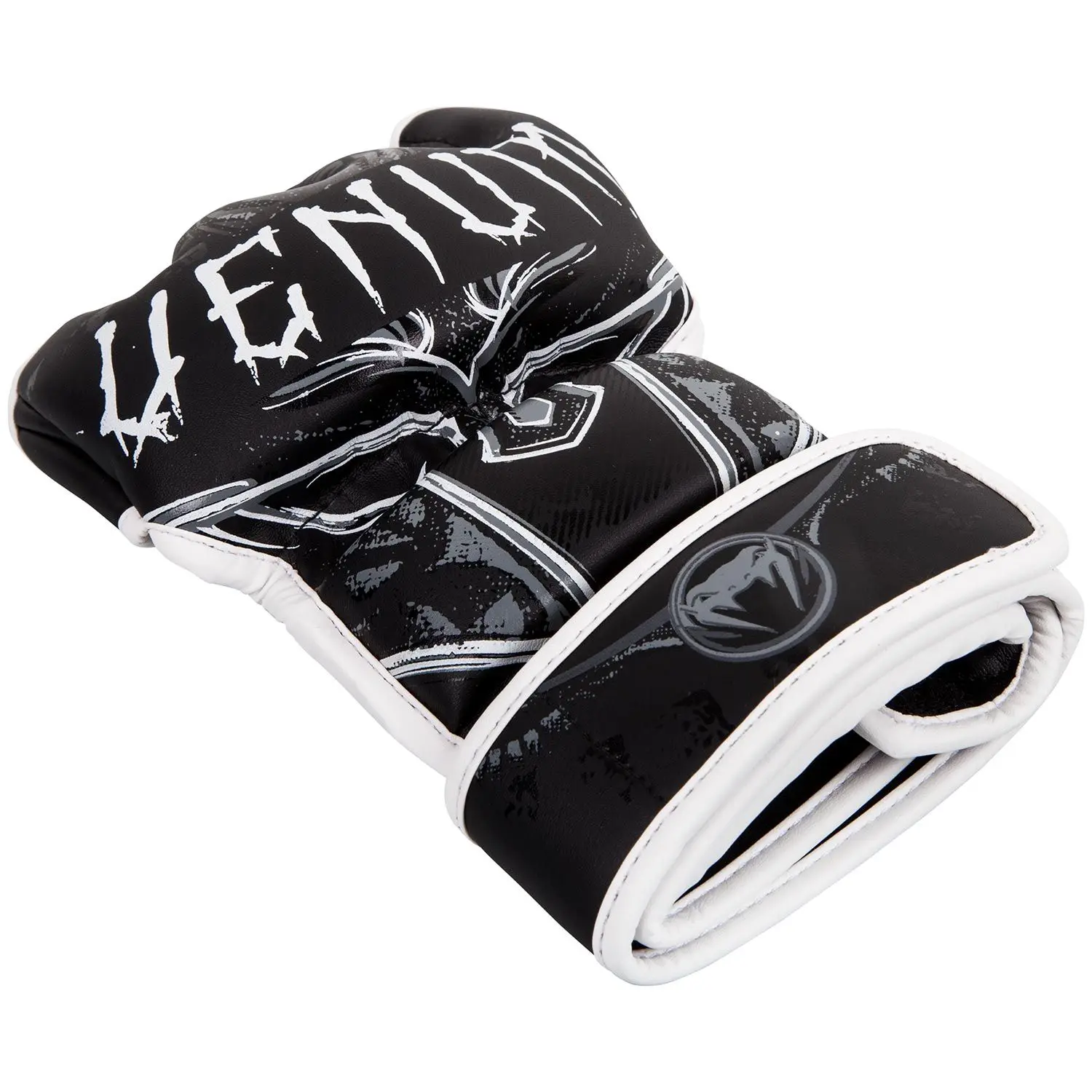 Gants MMA Venum gladiateur 3.0, gants MMA-noir/blanc en cuir PU