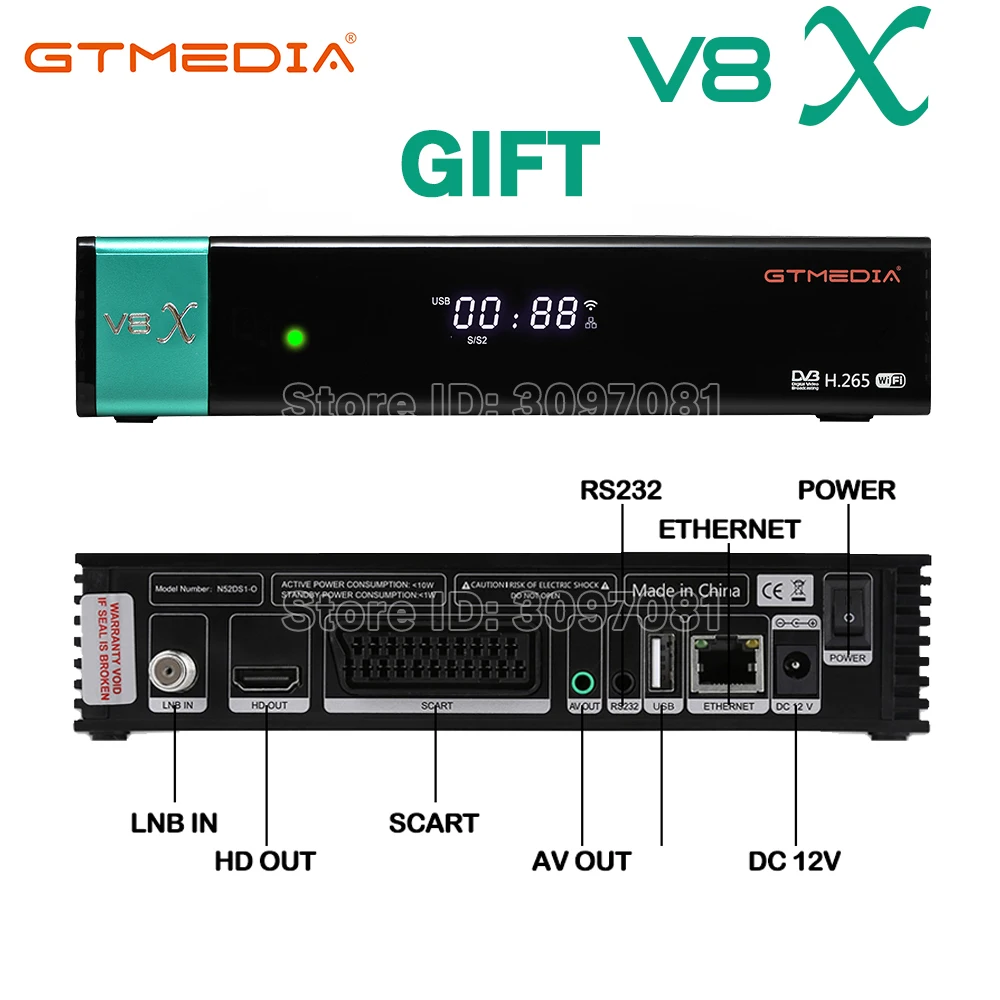 1080P DVB S2 GTmedia V8X декодер v8 honor h.265 обновленный Freesat V8 Super приемник GTMedia Nova V9 без