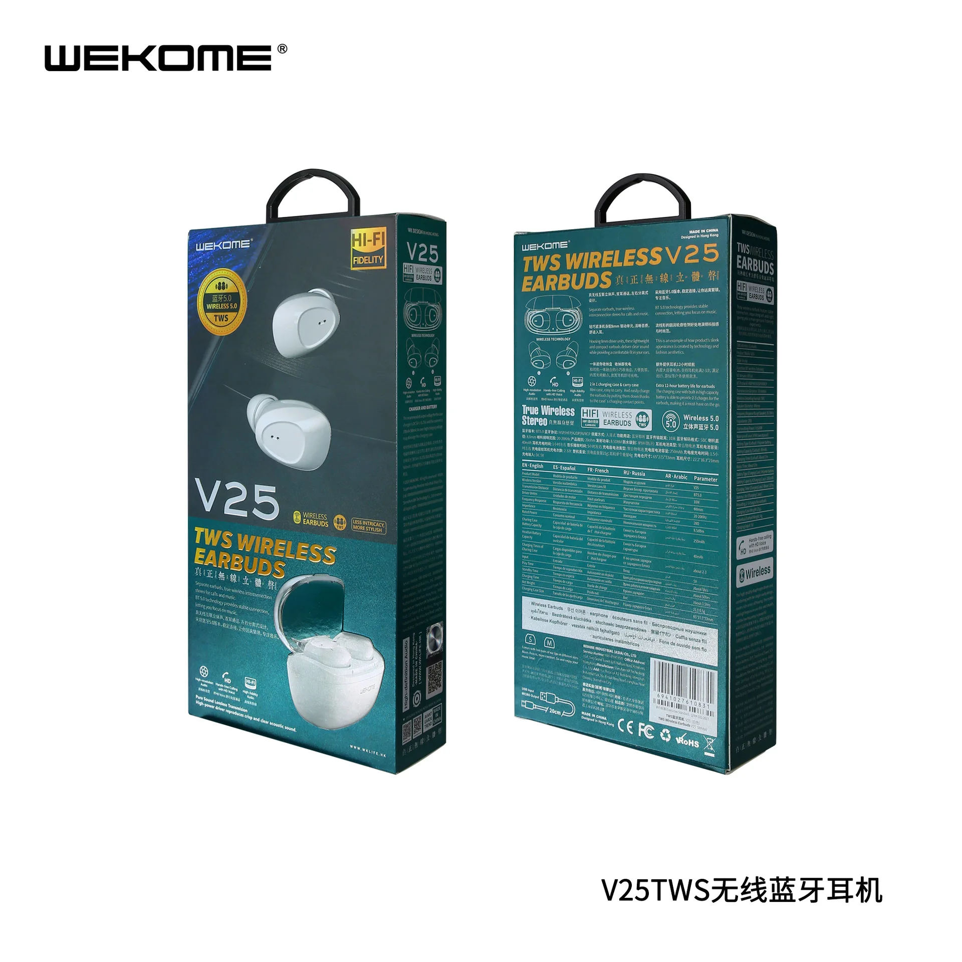 TWS-стереонаушники WEKOME с поддержкой Bluetooth 5 0 и сенсорным управлением | Электроника