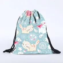 Женский рюкзак на шнурке, сумка для покупок, хлопковая парусиновая Дорожная Спортивная карманная сумка worek plecak sznurek sacos de mujer