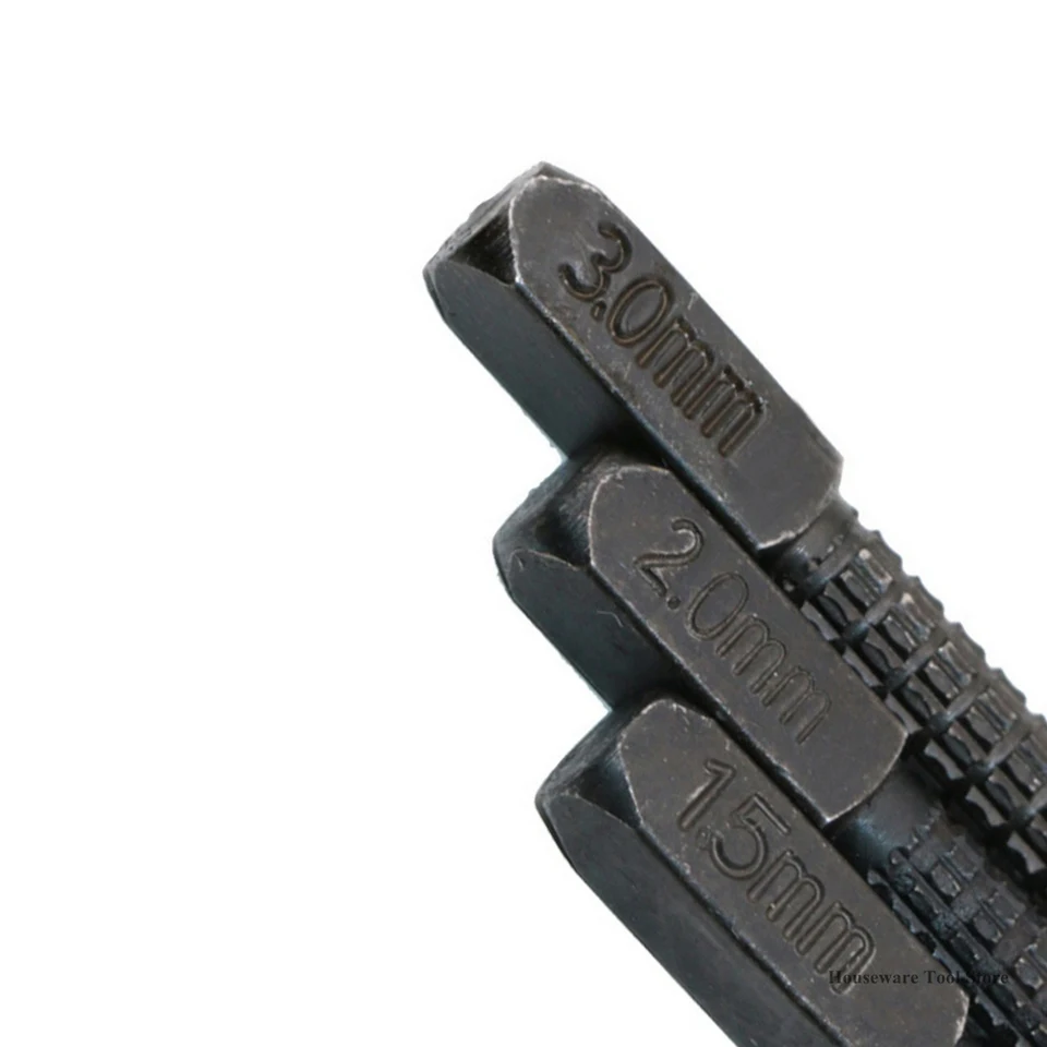 Lot De 3 Poinçons Centraux Noirs En Acier à Haute Teneur En