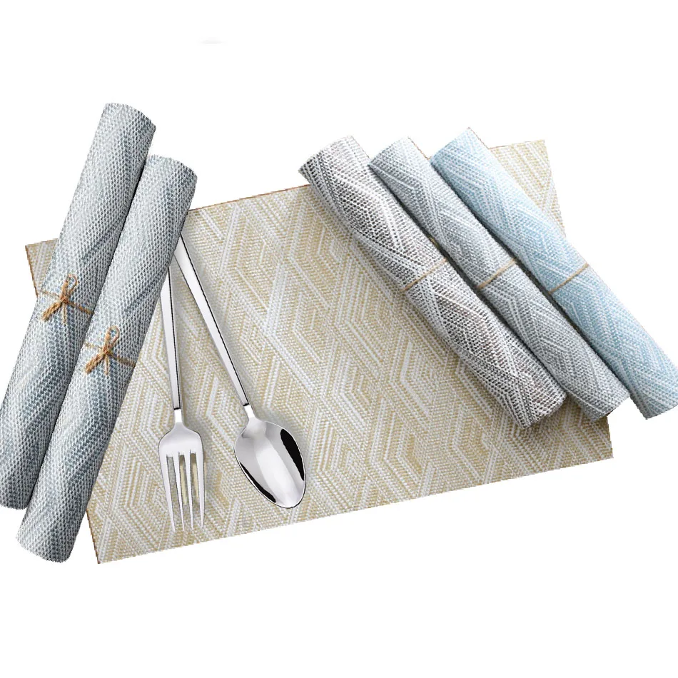 

Heat Resistant PVC Placemat Stain Resistant Dining Disc Bowl Pad Non Slip Coaster For Dining Table Kitchen Accessories