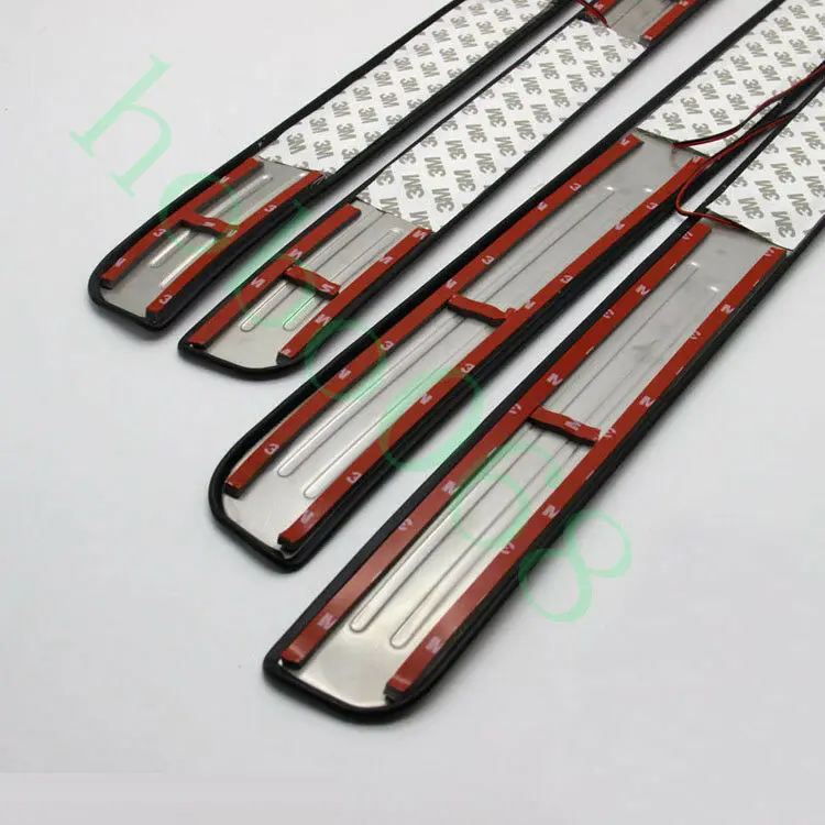 Модификация автомобиля аксессуары 4xFor Toyota Prado FJ120 2003-2009 двери порог педаль приветствуется Панель с светодиодный