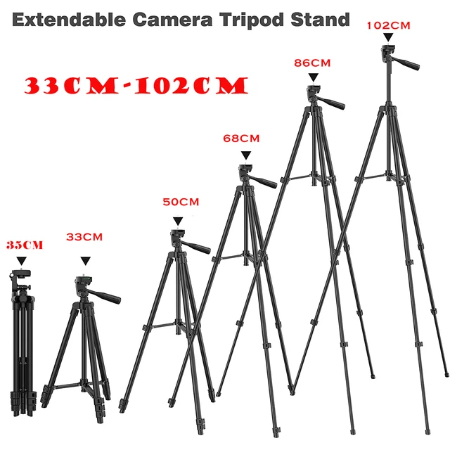 DSLR Flexible Tripod Extendable Travel Lightweight Stand Remote Control For Mobile Cell Phone Mount Camera Gopro Live Youtube 6