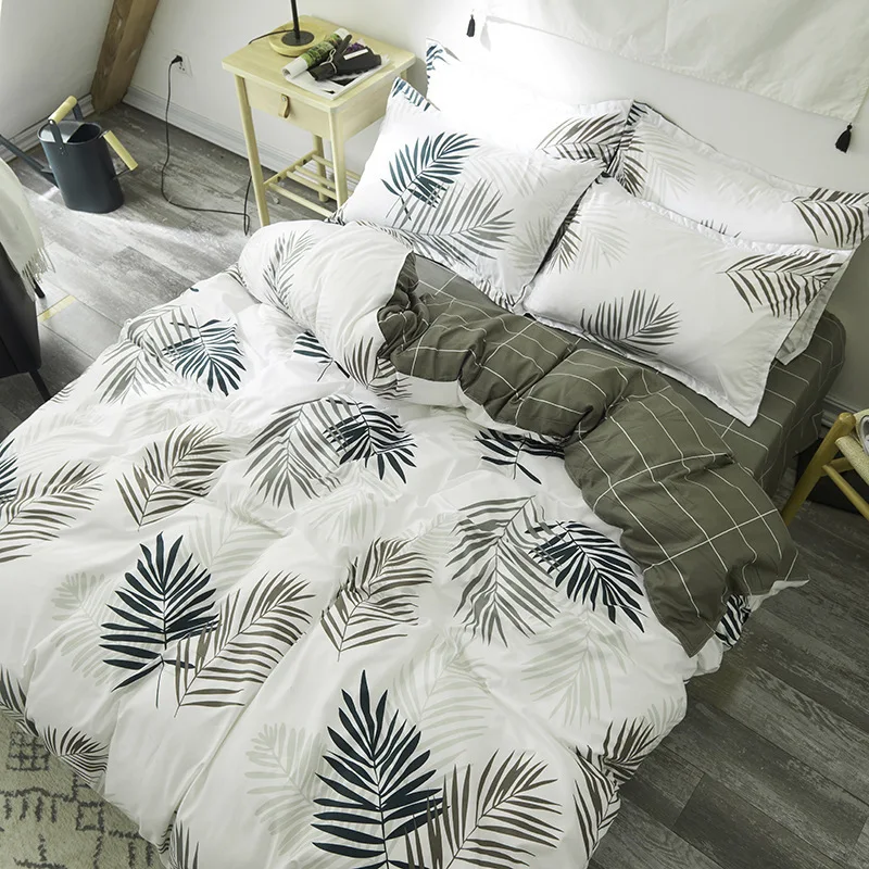 

Nice Printing Girls Lovely Bedding Set Aloe Cotton 4pcs Bedding Article Student Dormitory Bedsheet Skin Soft Directly Double Bed