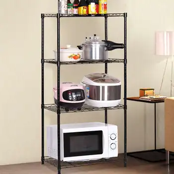 

4-Tier Microwave Shelf Rack Kitchen Shelf Spice Organizer Kitchen Storage Rack Bathroom Organizer Shelf Book Shoes Shelve