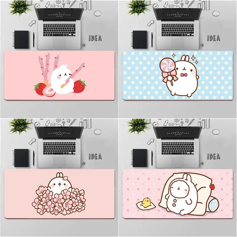 FHNBLJ для девочек Kawaii Molang индивидуальные коврики мыши Аниме Коврик и ноутбука