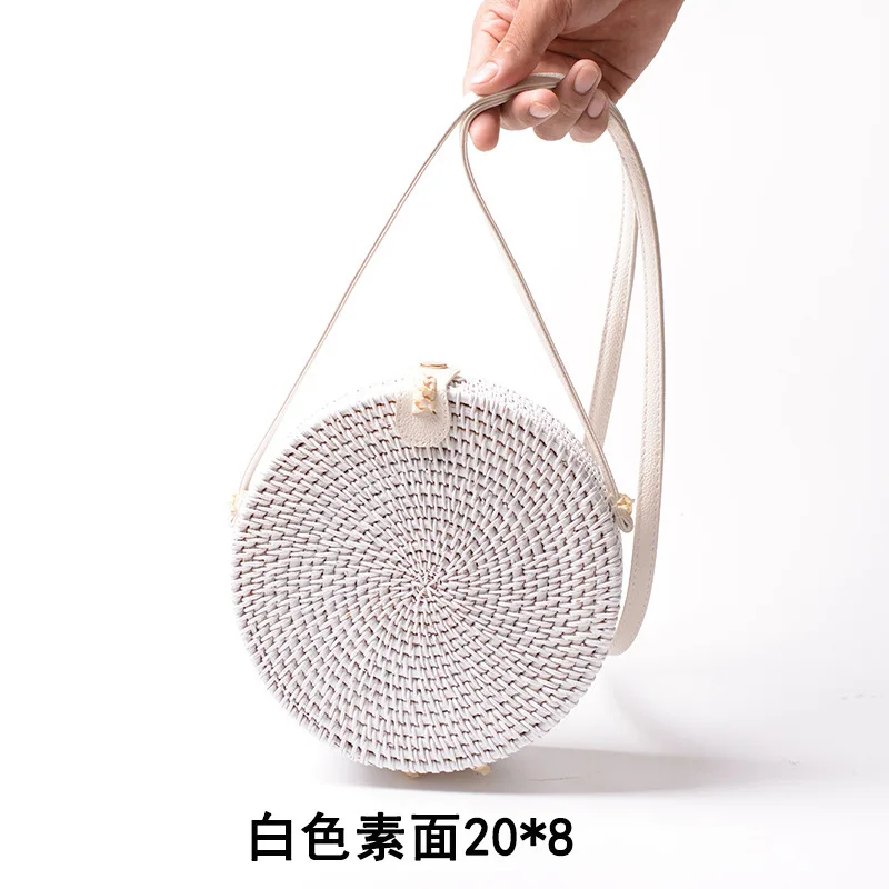 Женская кожаная сумка ручной работы из ротанга 20* 8pu