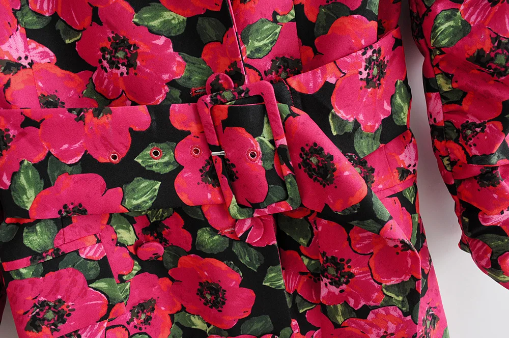 

2019 Autumn New Products Europe And America Versitile Fashion Elegant Long Sleeve Western Style Printed Suit Jacket Women's