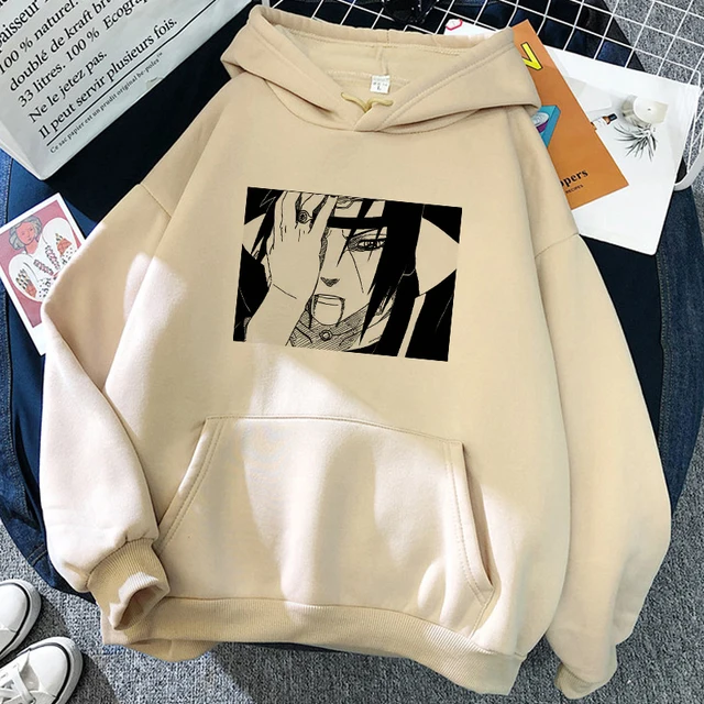 Japanese Anime Cool Akatsuki Hoodies Women Funny Cartoon Graphic Hoodie Harajuku Oversized Sweatshirt Pullover Unisex Beige15