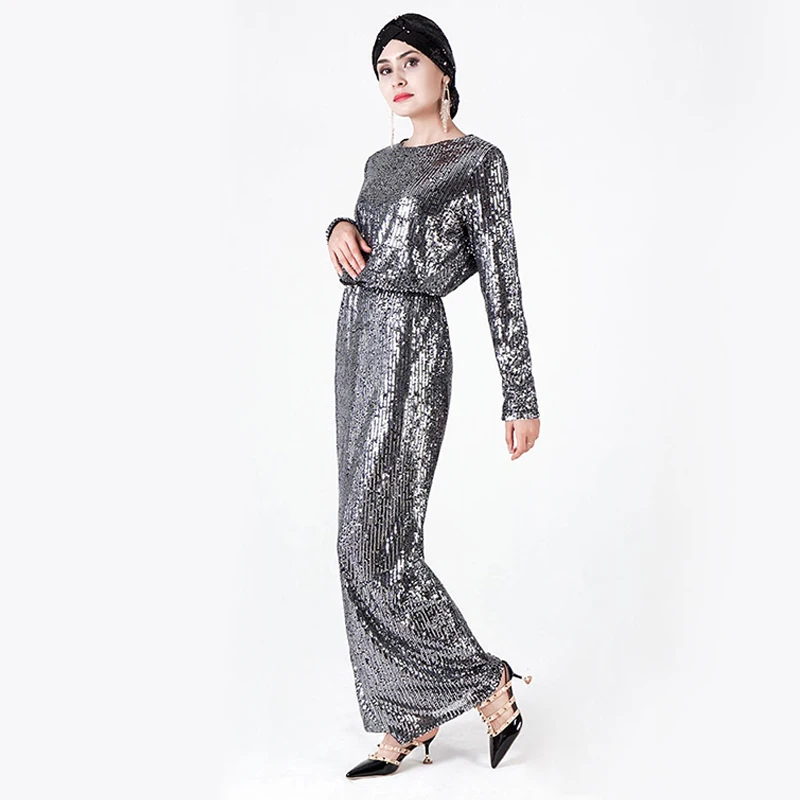 Sequin abaya Дубай мусульманский Топ Юбка ансамбль Femme 2 шт. Pantalon арабский Оман Пакистан турецкая исламская одежда Женский комплект