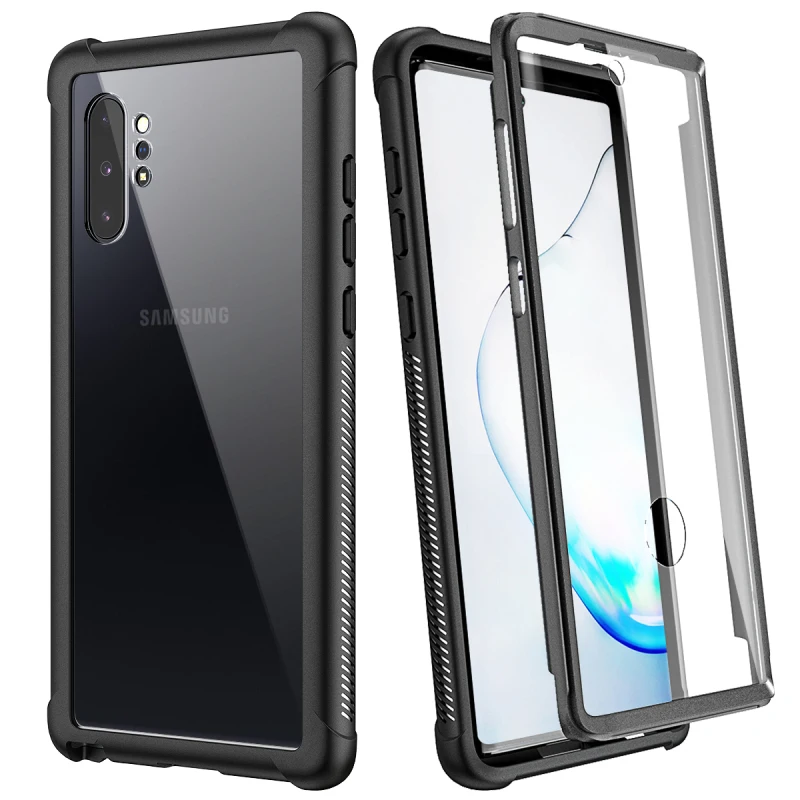 2 в 1 Жесткий Чехол для samsung Galaxy Note10 Plus чехол с защитой экрана полная защита