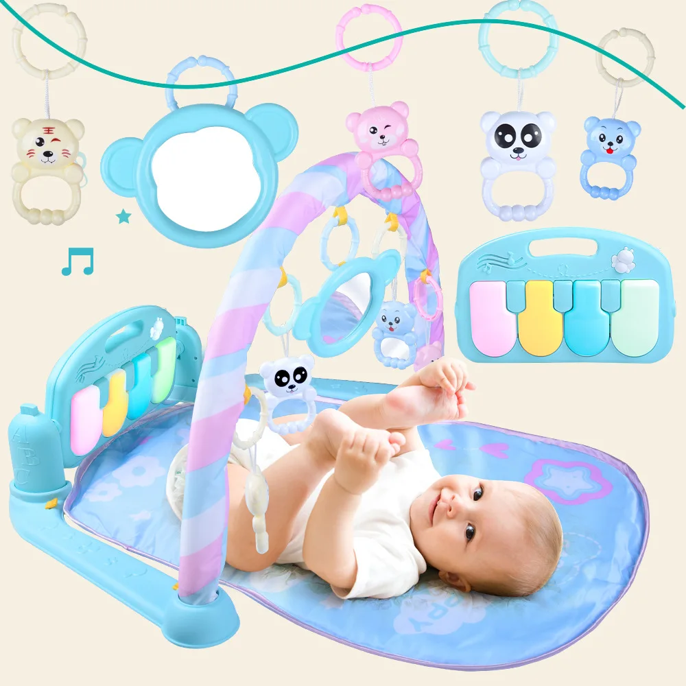 

Infant Warm Color Harmonium Baby Fitness Frame Newborns Baby Music Game Blanket Toy 0-1-Year-Old