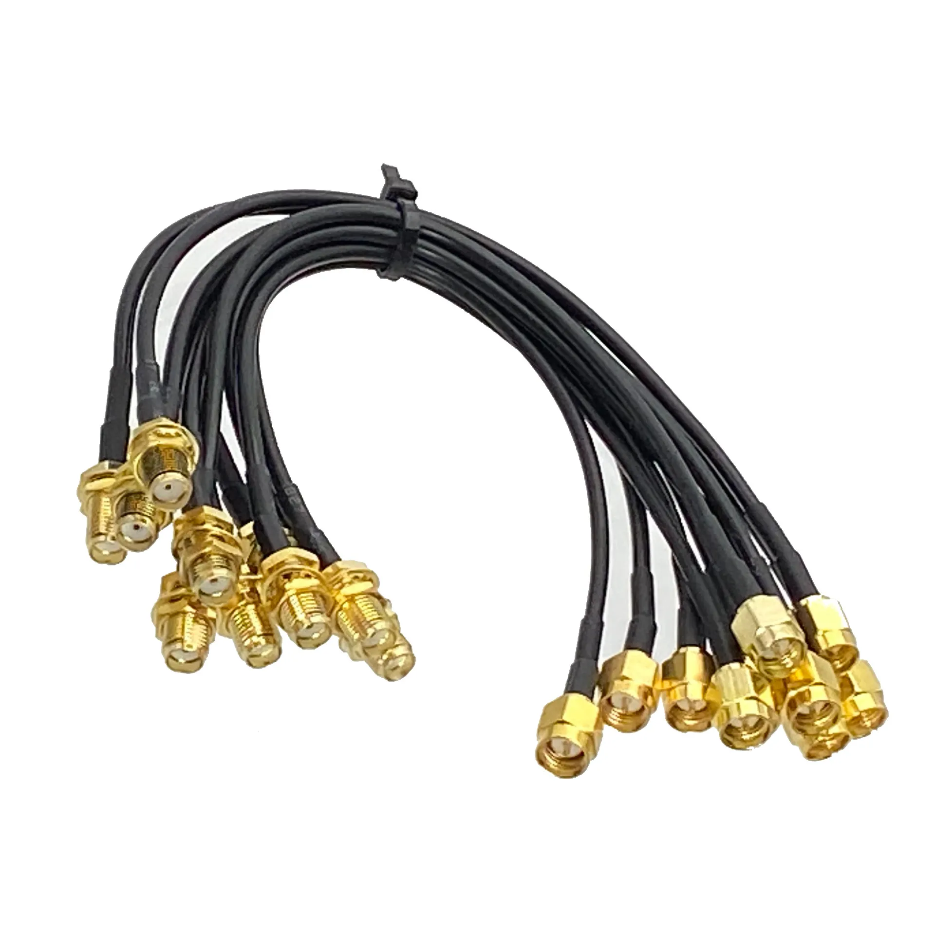 SMA Male To BNC Female Bulkhead Adapter Cable - RG316 Coax, Various Lengths (10cm To 5m)