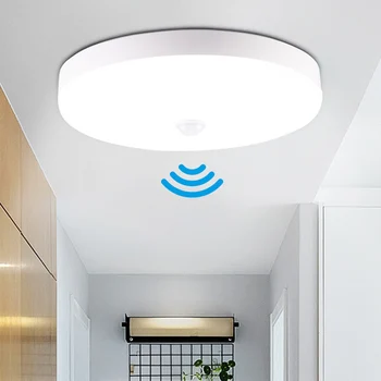

1pcs LED Ceiling Light PIR Motion Sensor Round Panels 12W 18W Ceiling Light Lamps for Home Toilet Hallway Indoor/Outdoor