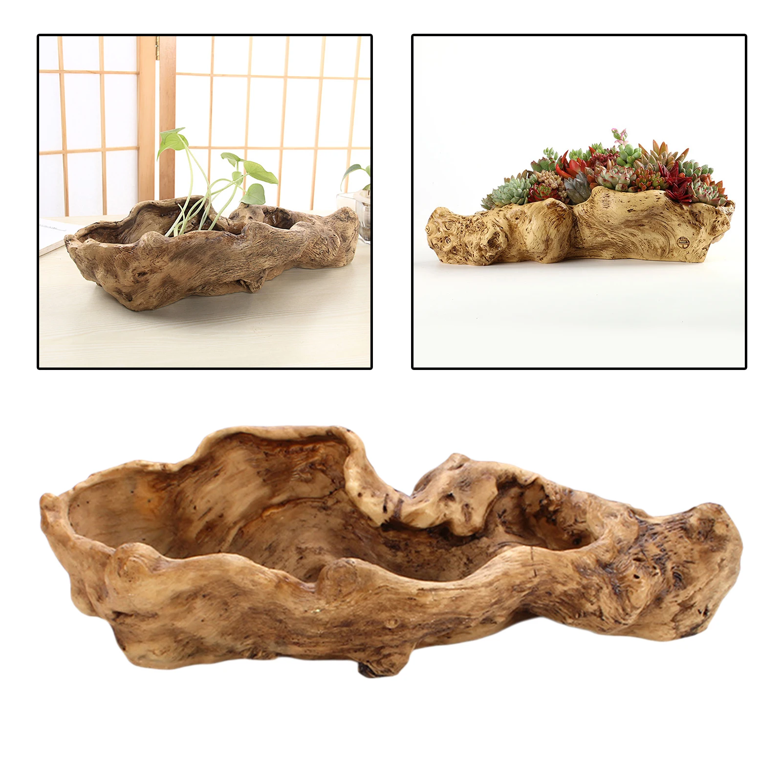Flower Pot Resin Vase Succulent Plant Balcony Bonsai Basin Nursery Garden Planters