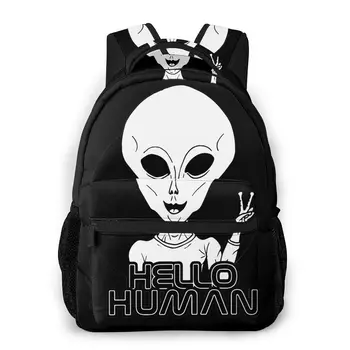 

Hello Human Cool New Pattern knapsack Human Planet Teens Books Backpack