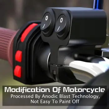 

12V 7/8" Handlebar Control Switch Motorcycle Dual Control Headlight Double Flasher Speaker Switch replacement accessories