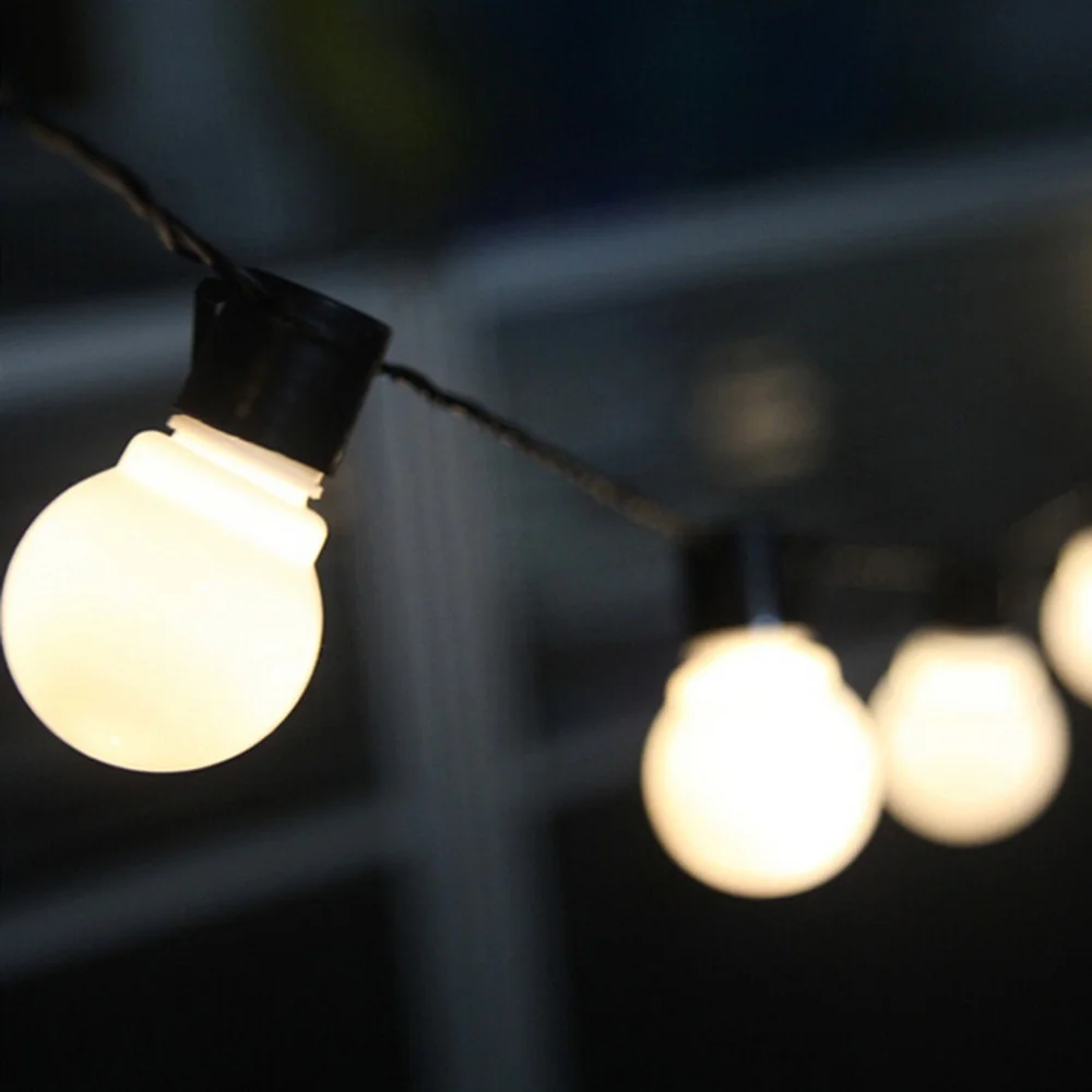 20LED String Lights Bulb 6m Waterproof Globe Bulbs Indoor White Light / Warm Light Sturdy Decoration Led Light String Lamp