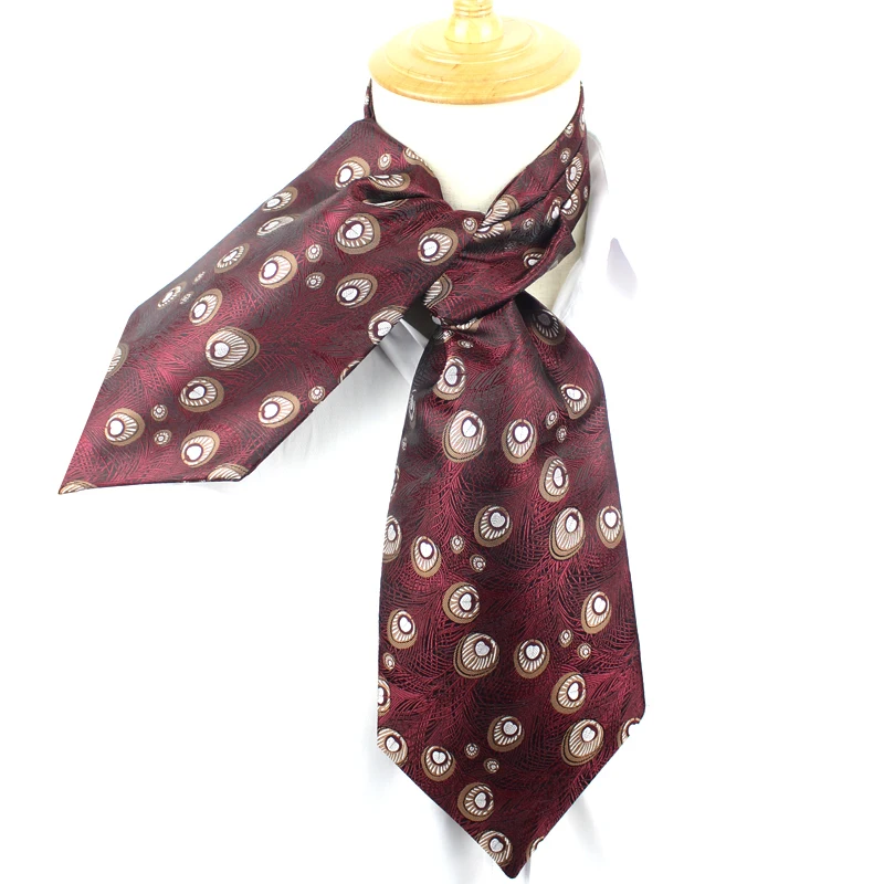 Мужские галстуки, классический галстук Ascot для мужчин, резинка для волос, британский стиль, джентльмен, полиэстер, галстук для шеи, роскошные жаккардовые галстуки