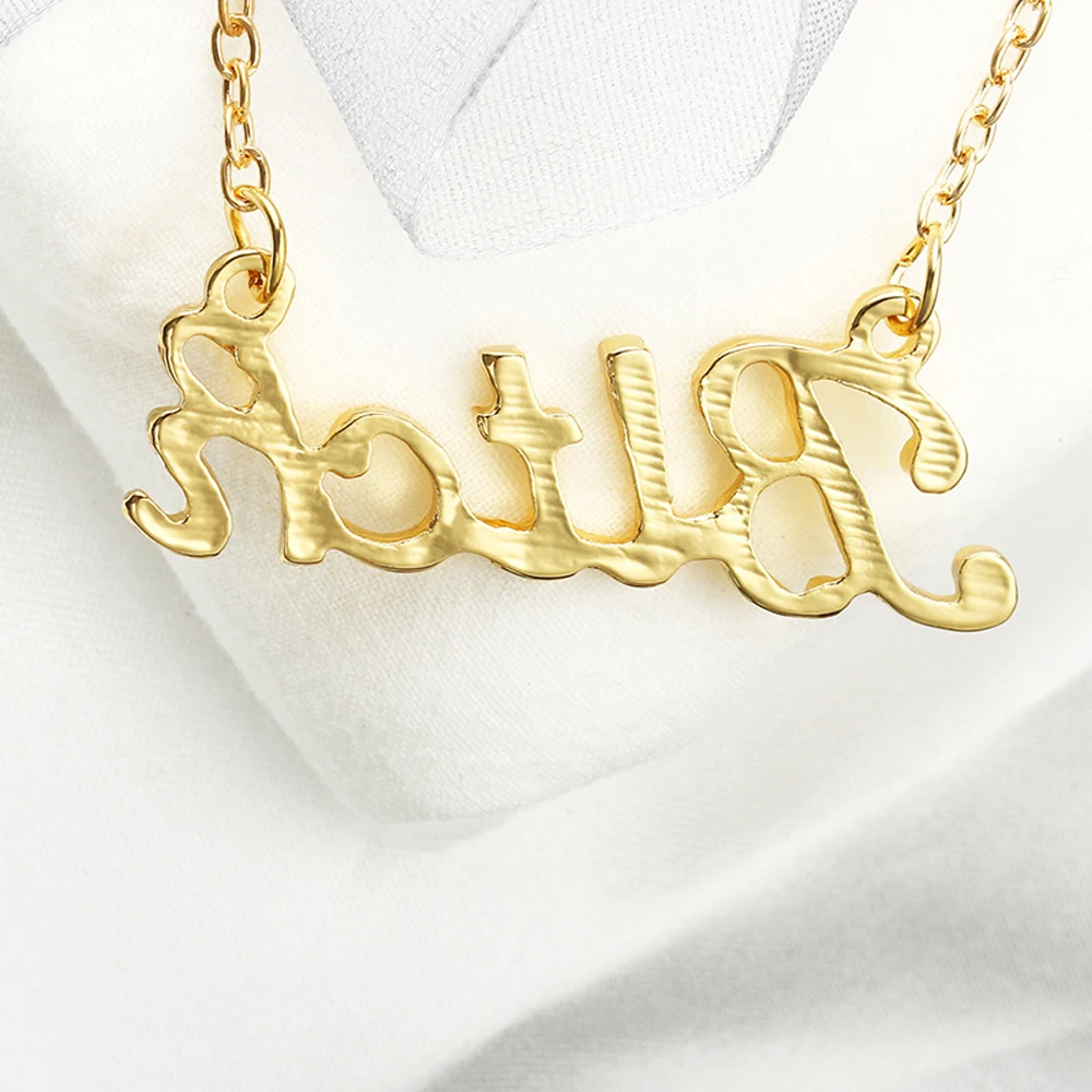Распродажа буквы кулон для женщин золото длинное серебряное ожерелье Модные ювелирные изделия Parure Colgantes Mujer Moda Femme аксессуары